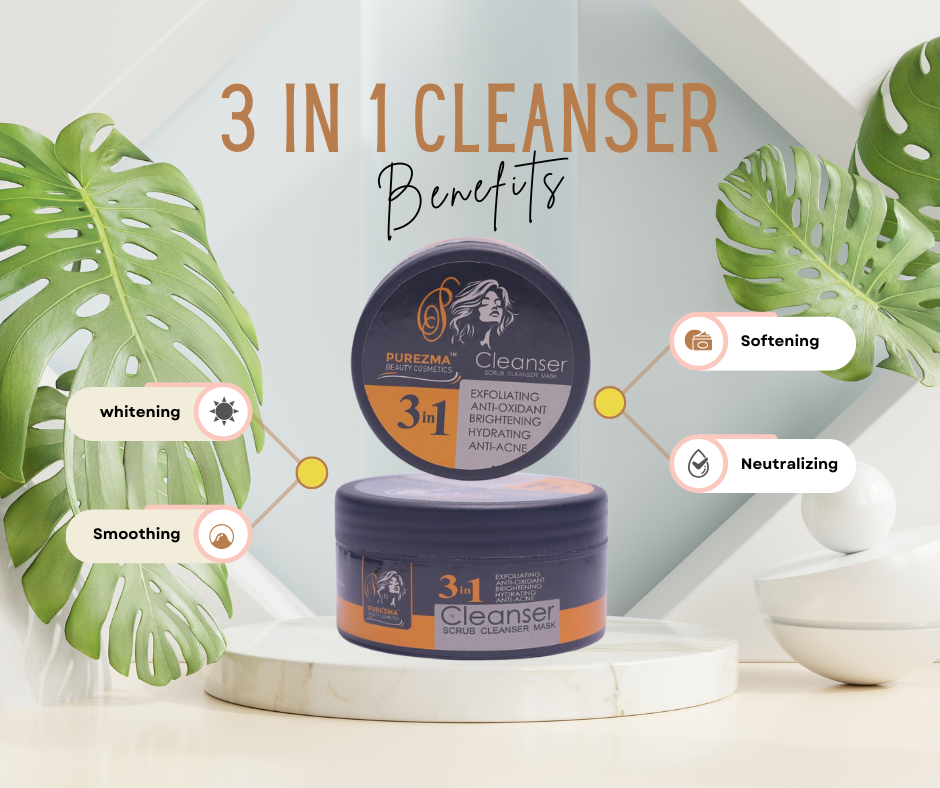 Purezma Beauty Cosmetics – Purezma 3 in1 cleanser One Solution for 3 problems