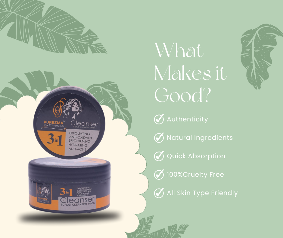 Purezma Beauty Cosmetics – Purezma 3 in1 cleanser One Solution for 3 problems